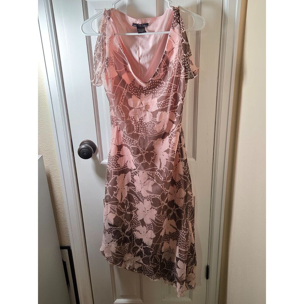 Women's Vintage FLP (Faith Love & Passion) Size 8 Brown & Pink Dress